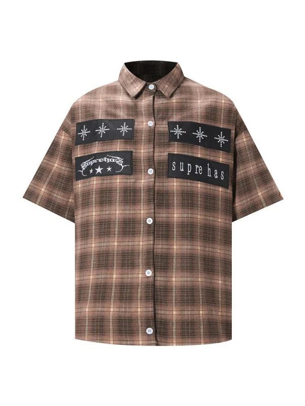 Retro Gradient Plaid Shirts - Image 5
