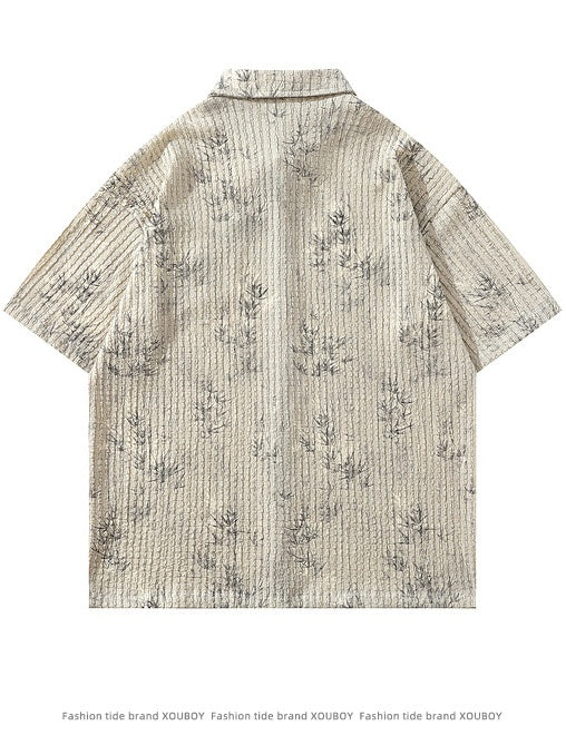 Bamboo Printed Ties Loose-fit Shirts - Image 5