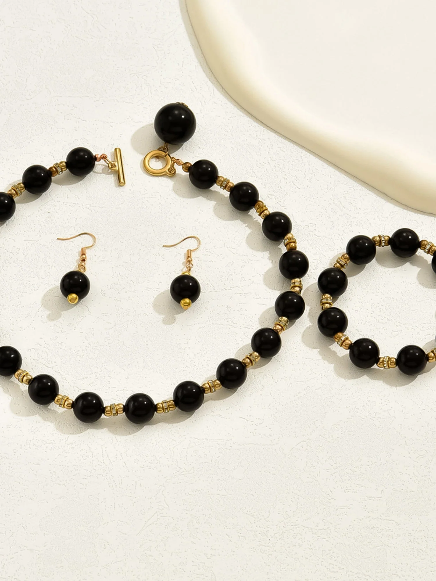Mother-of-pearl Necklace And Earrings Bracelet Jewelry Sets - Image 5