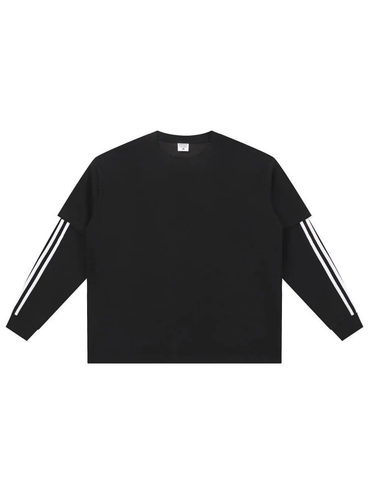 Layered-look Stripes T-shirts - Image 2