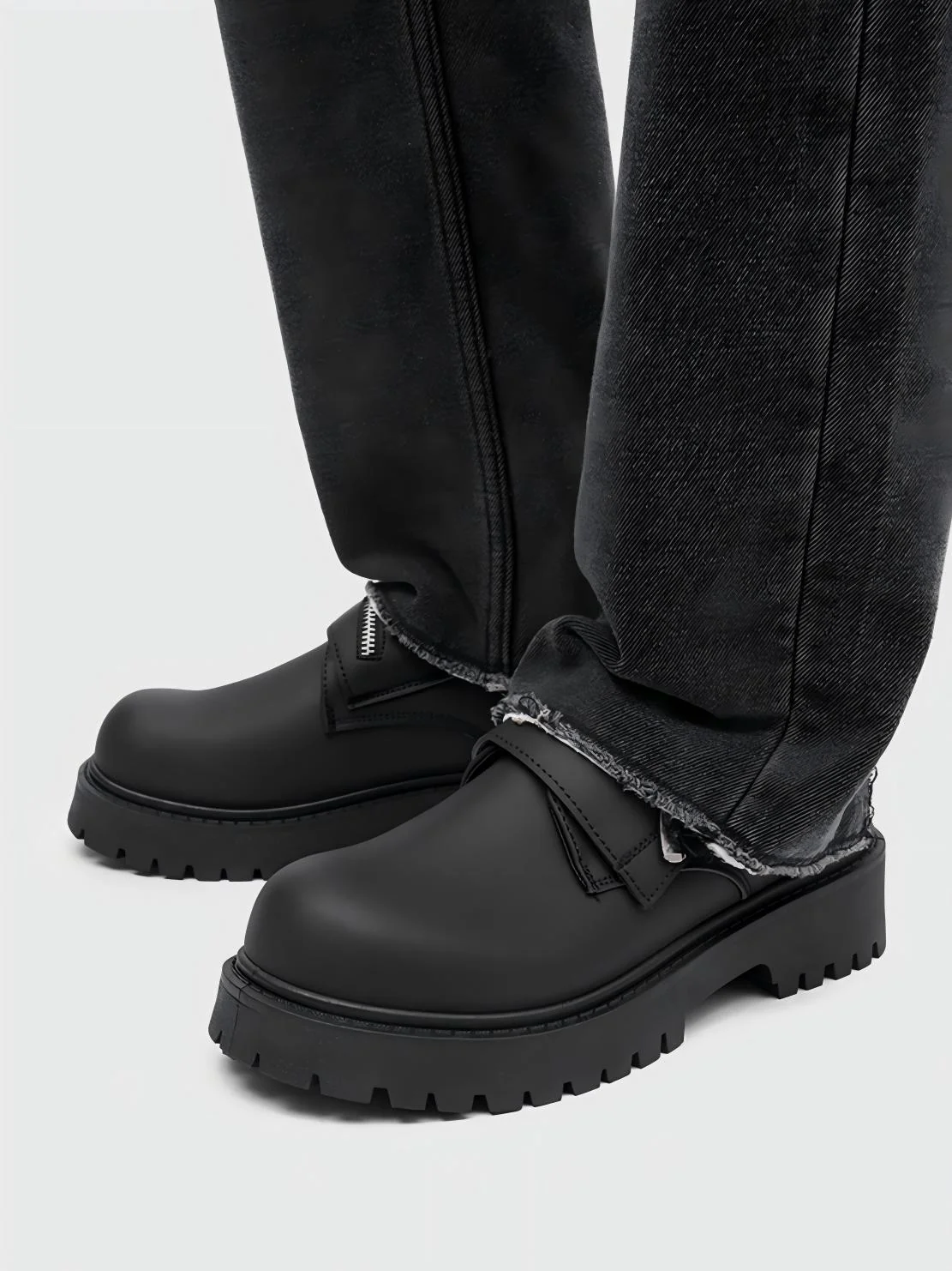 Matte Black Derby Shoes - Image 5