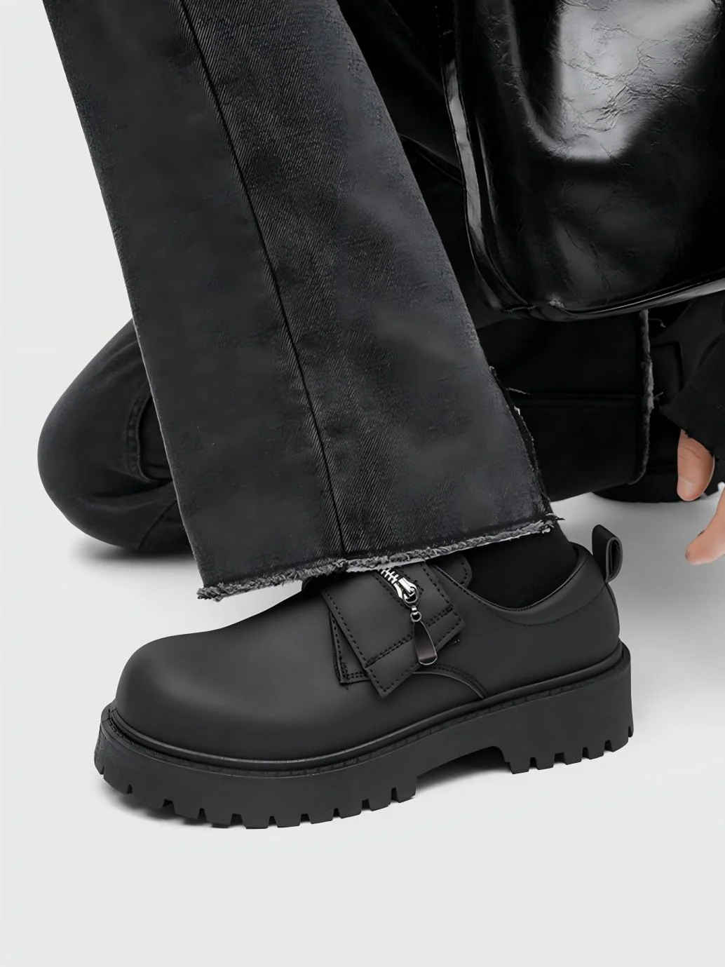 Matte Black Derby Shoes - Image 6