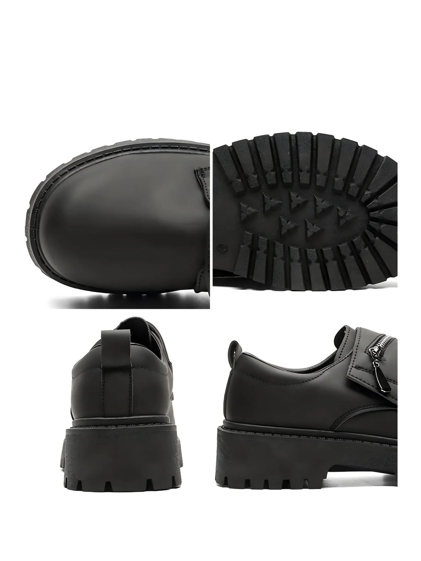 Matte Black Derby Shoes - Image 7