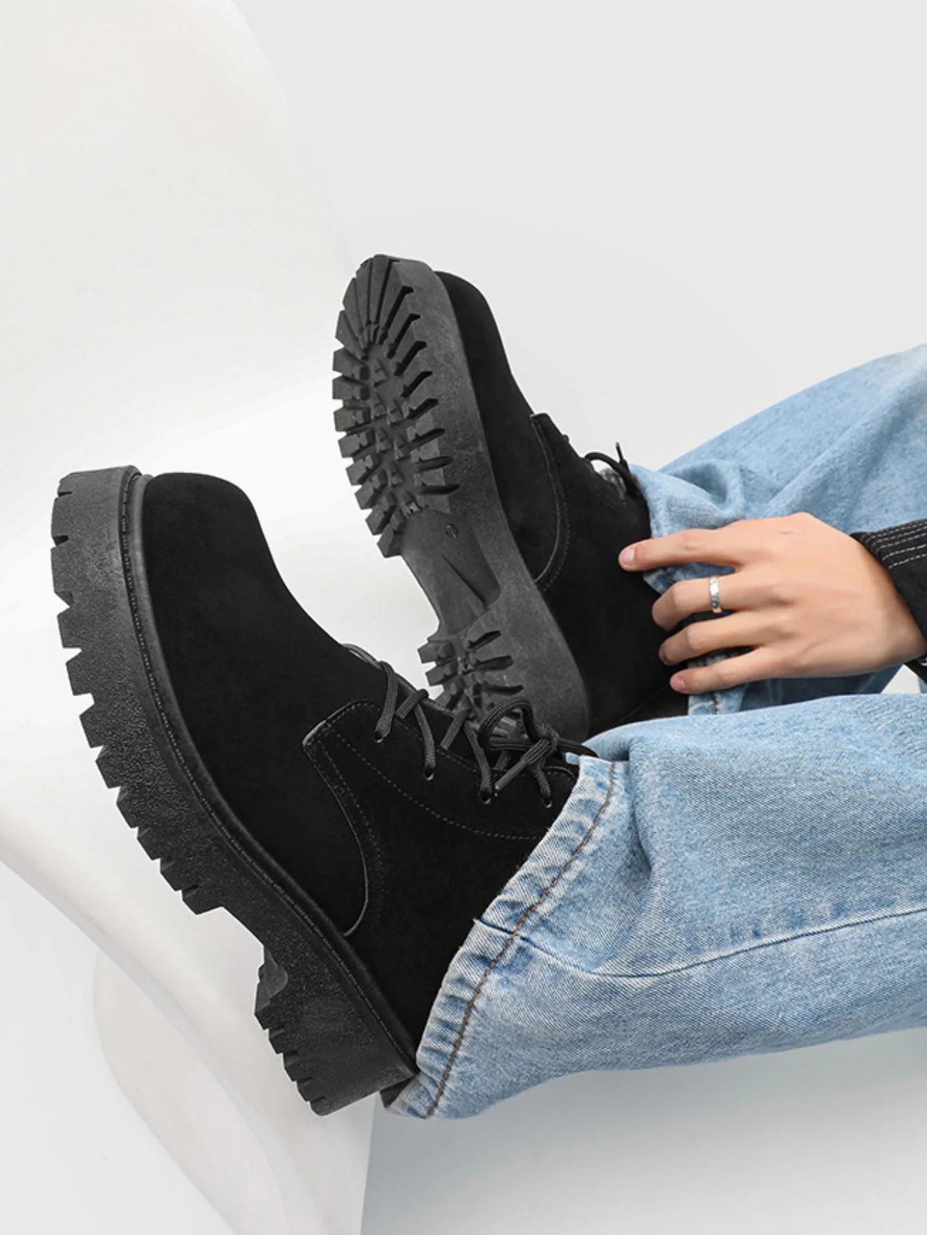 Retro Suede Oversized Martin Boots - Image 12