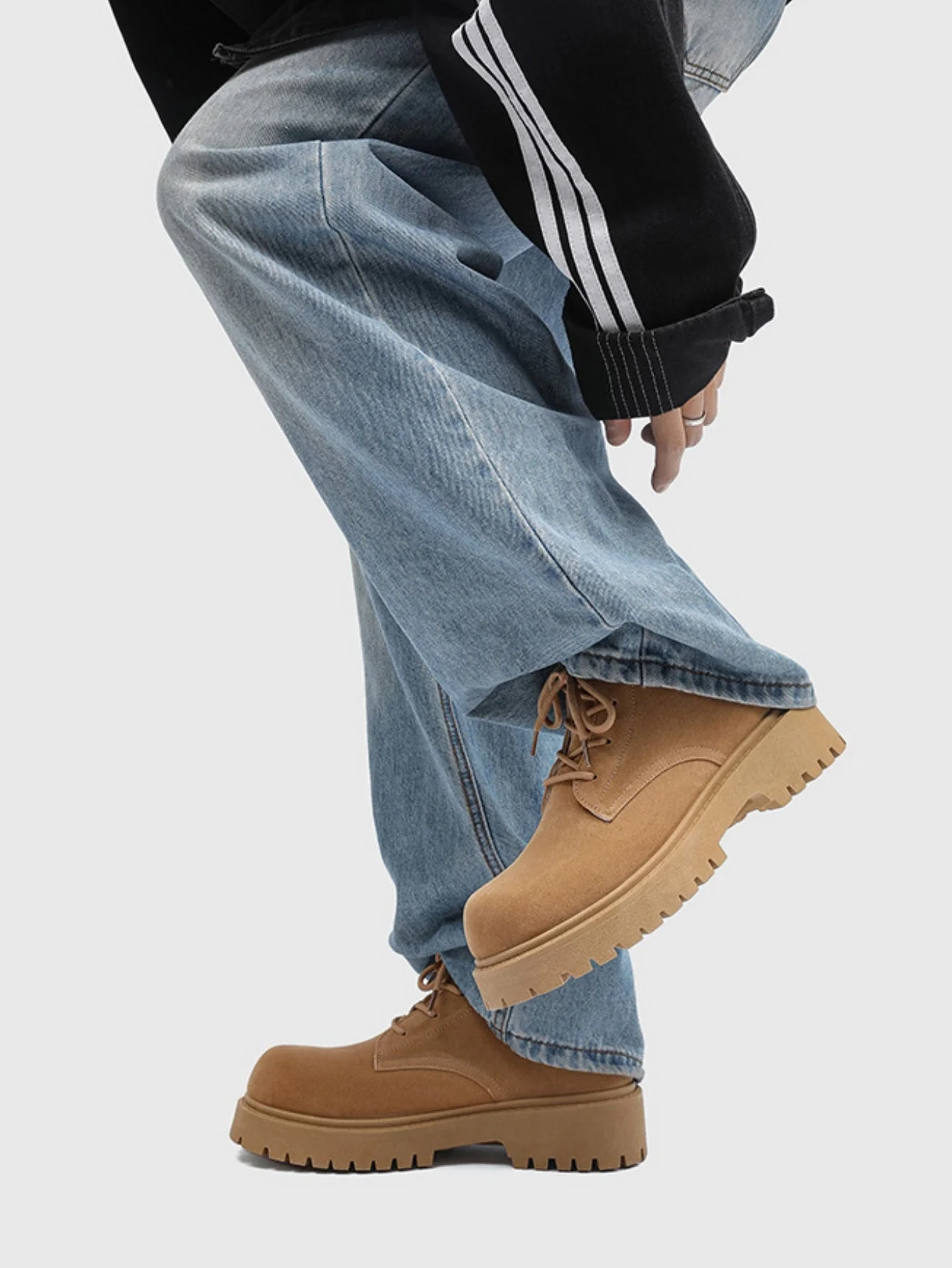 Retro Suede Oversized Martin Boots - Image 3