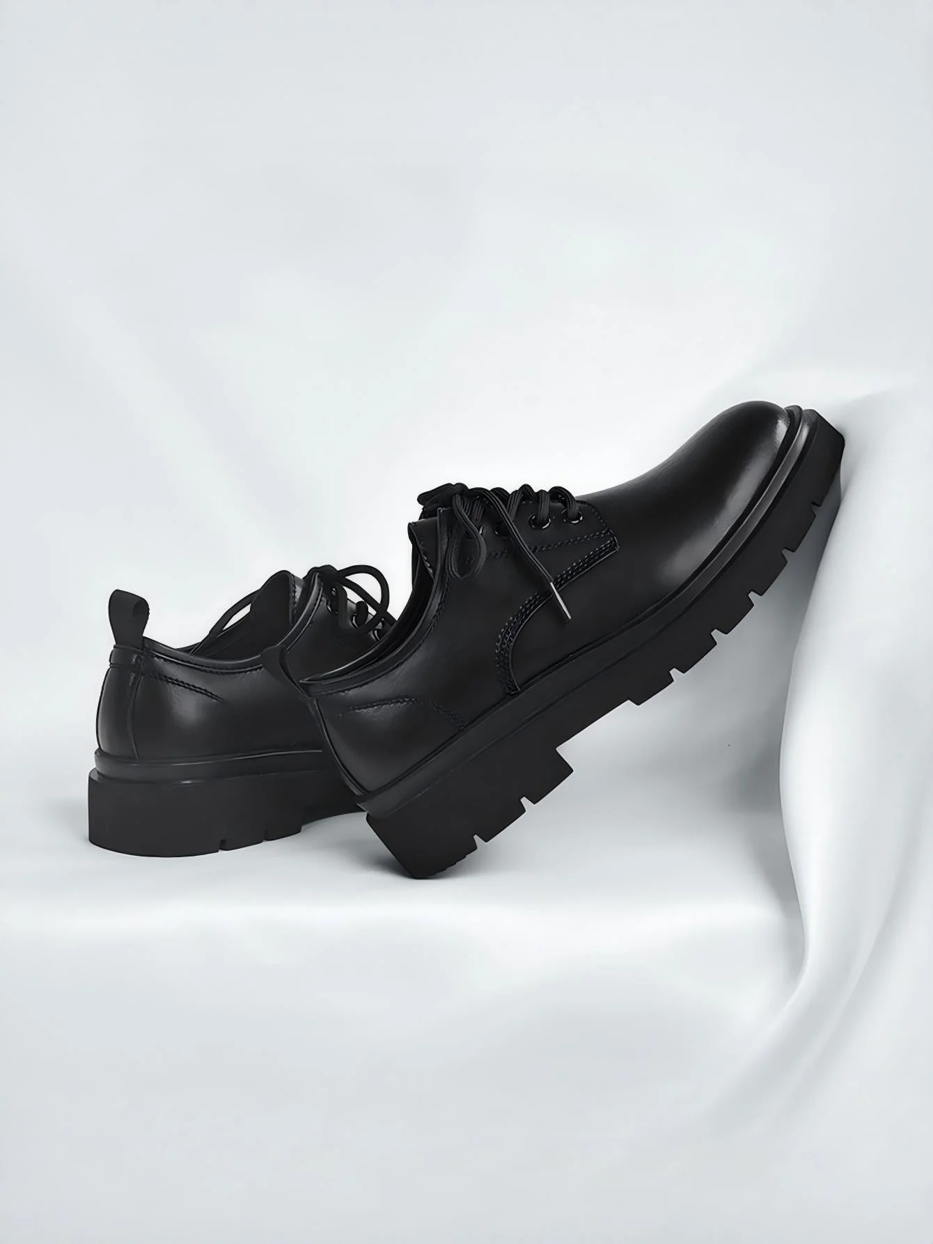 British Style Black Casual Leather Shoes - Image 5