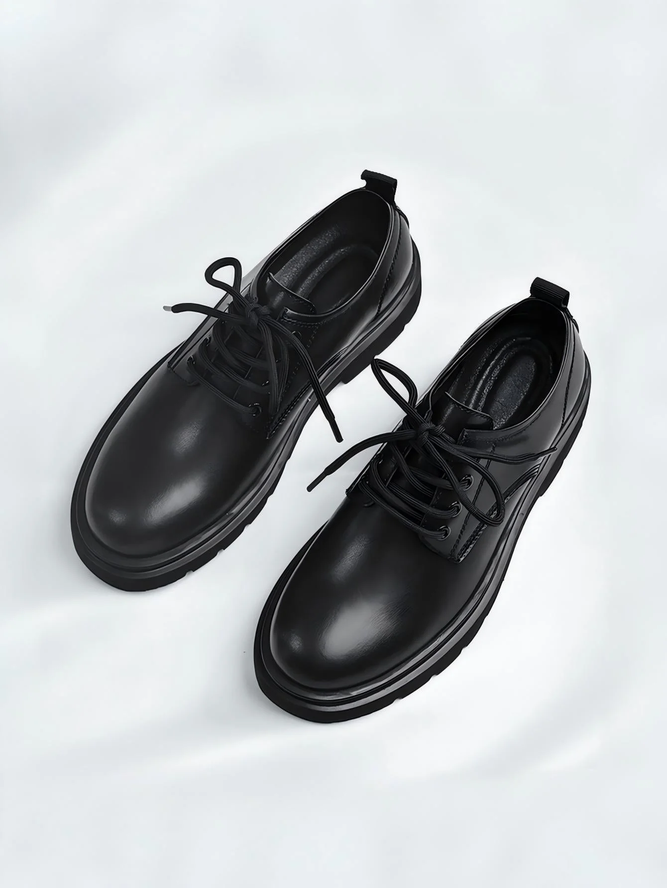 British Style Black Casual Leather Shoes - Image 6