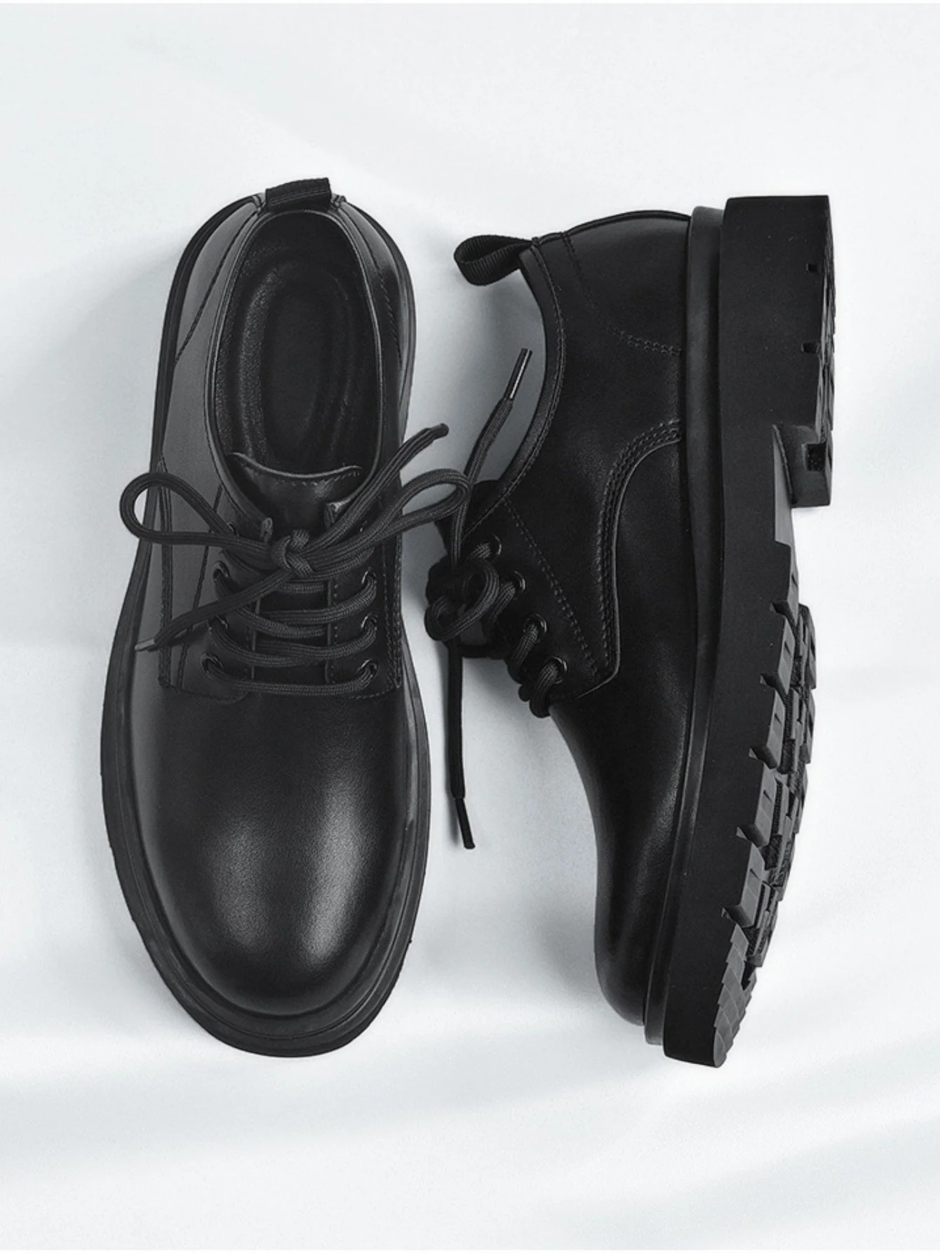 British Style Black Casual Leather Shoes - Image 7