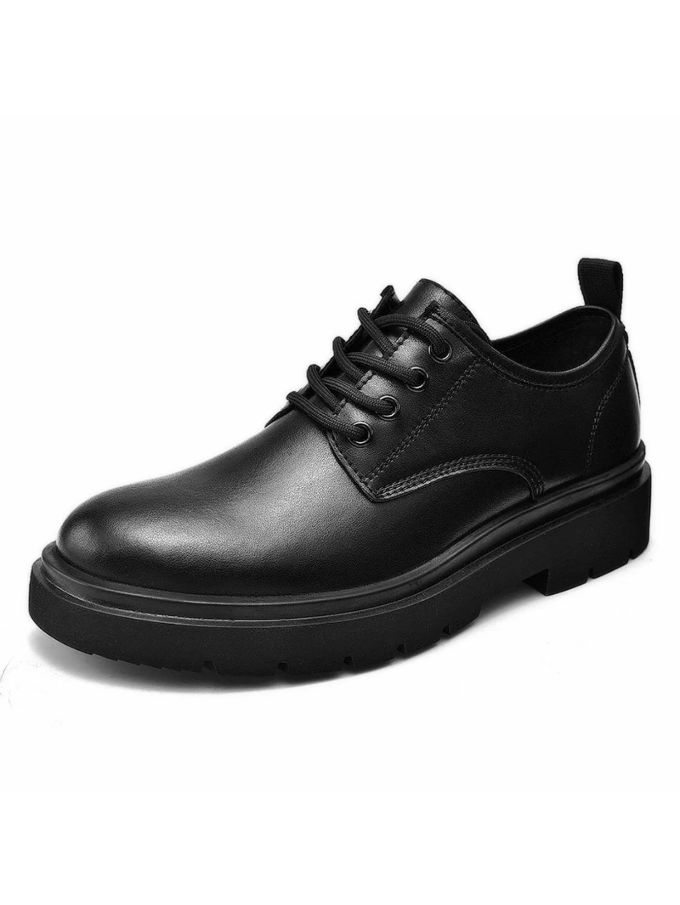 British Style Black Casual Leather Shoes - Image 8