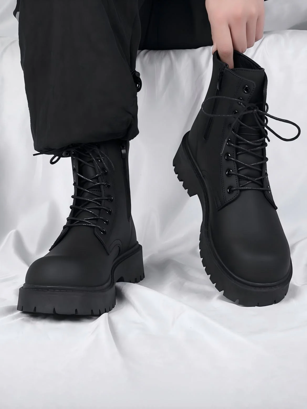 British Style Motorcycle Workwear Martin Boots - Image 4