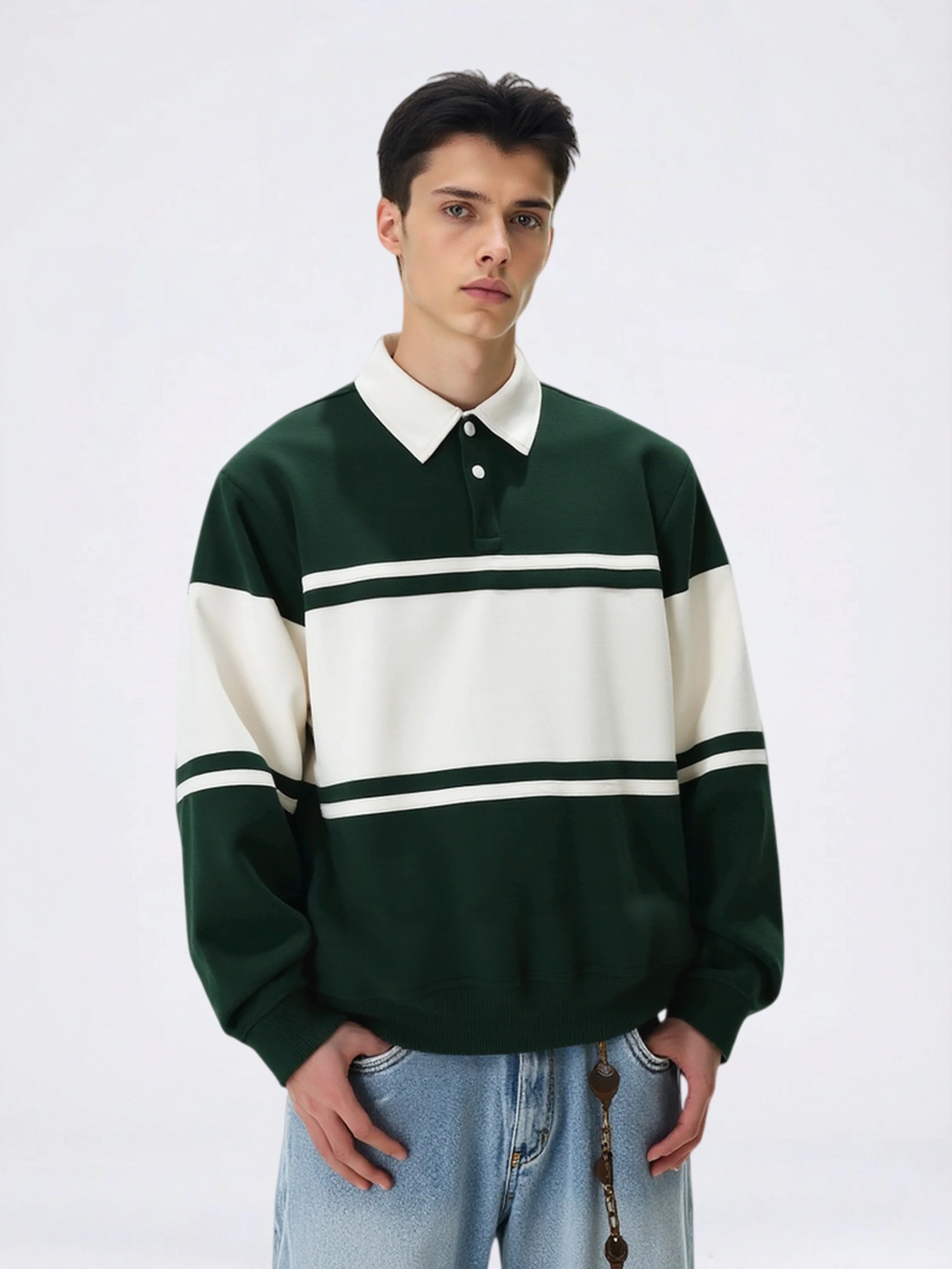 Loose-fit Stripes Polo Shirts