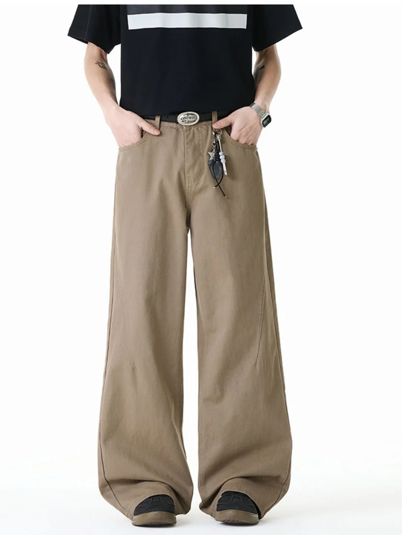 Versatile Straight-fit Wide-leg Pants