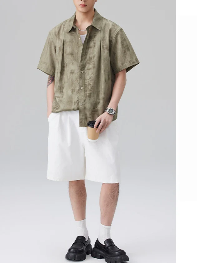 Tie-dye Loose-fit Flax Shirts - Image 3