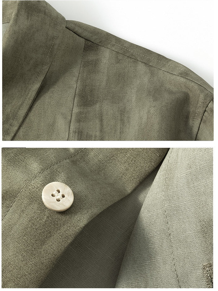 Tie-dye Loose-fit Flax Shirts - Image 5