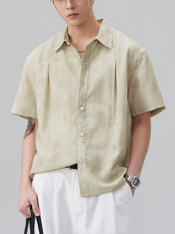 Tie-dye Loose-fit Flax Shirts - Image 6