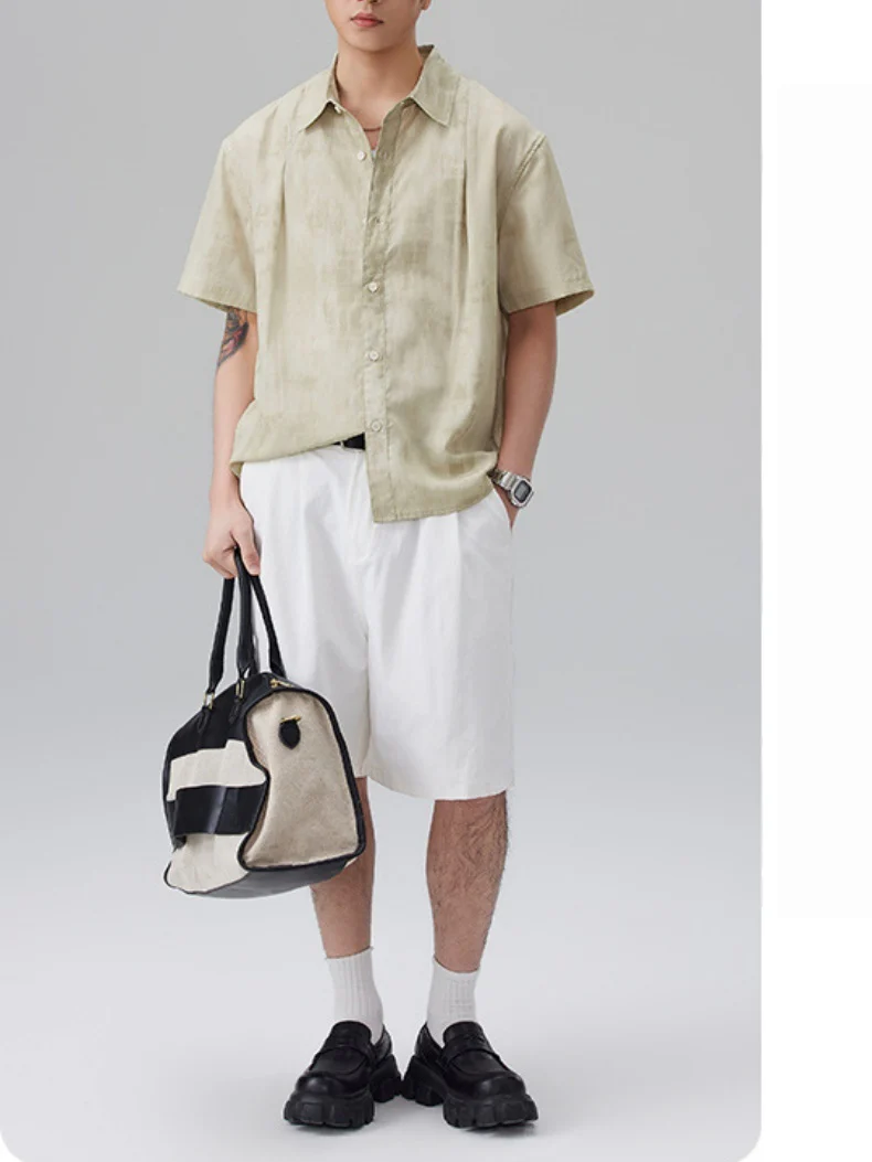 Tie-dye Loose-fit Flax Shirts - Image 8
