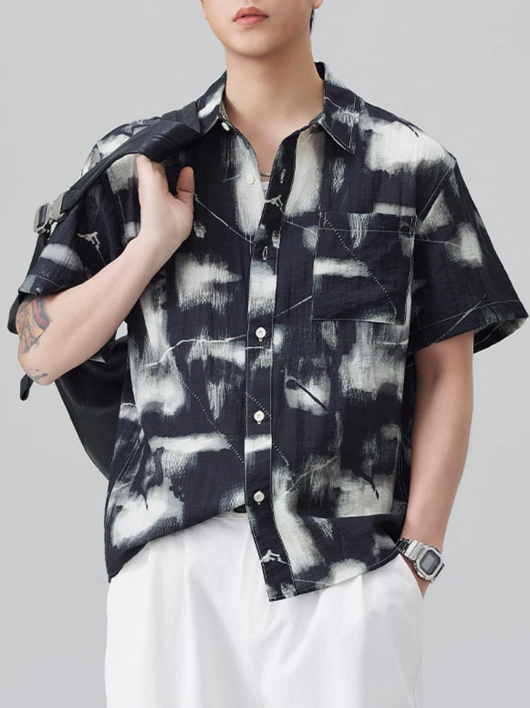 Flax Tie-dye Breathable Shirts - Image 5
