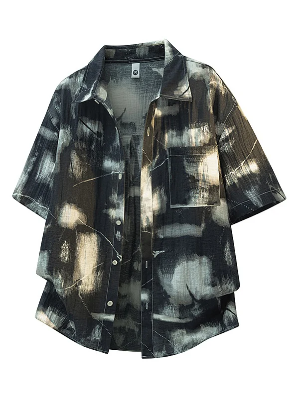 Flax Tie-dye Breathable Shirts - Image 8