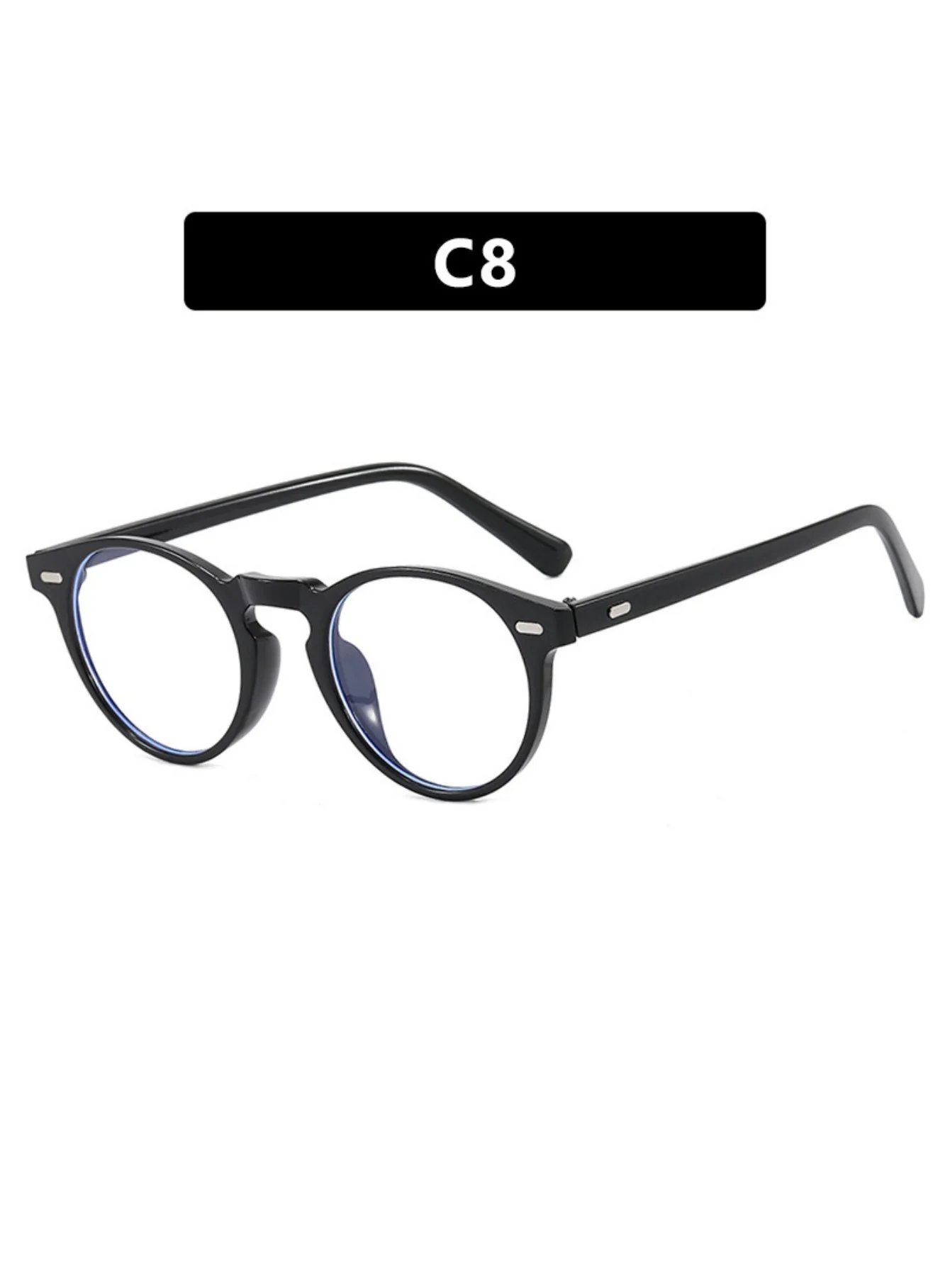 Round Frame Retro Minimalist Style Sunglasses - Image 19