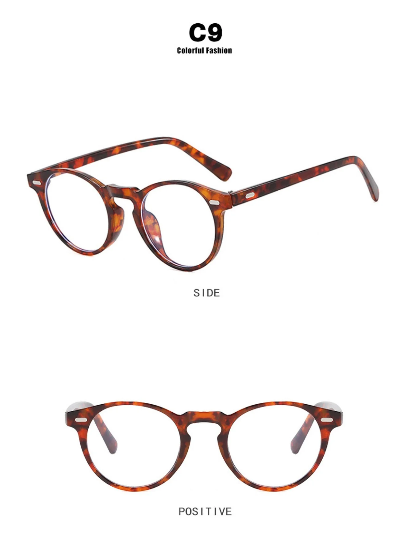 Round Frame Retro Minimalist Style Sunglasses - Image 22