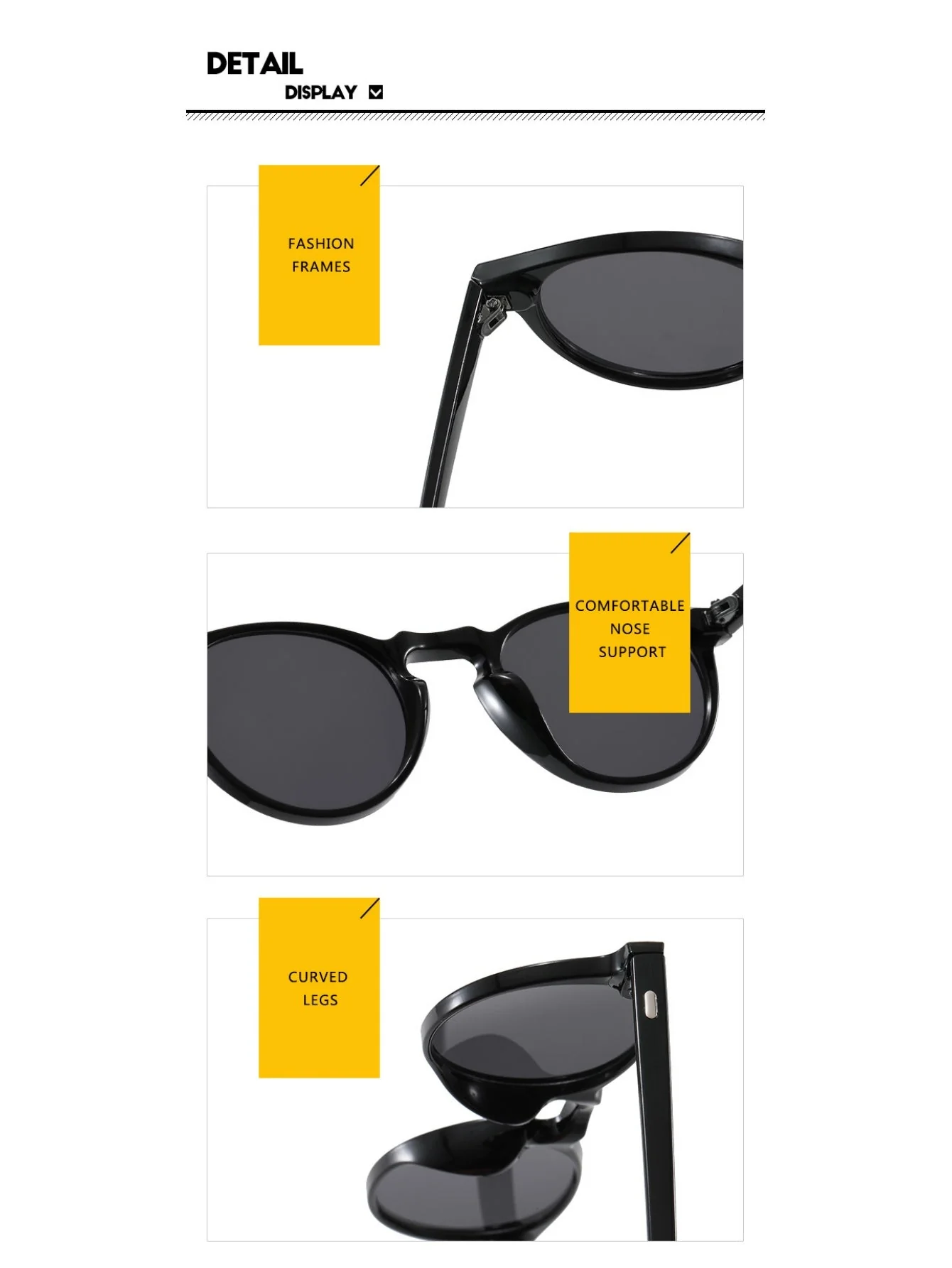 Round Frame Retro Minimalist Style Sunglasses - Image 25