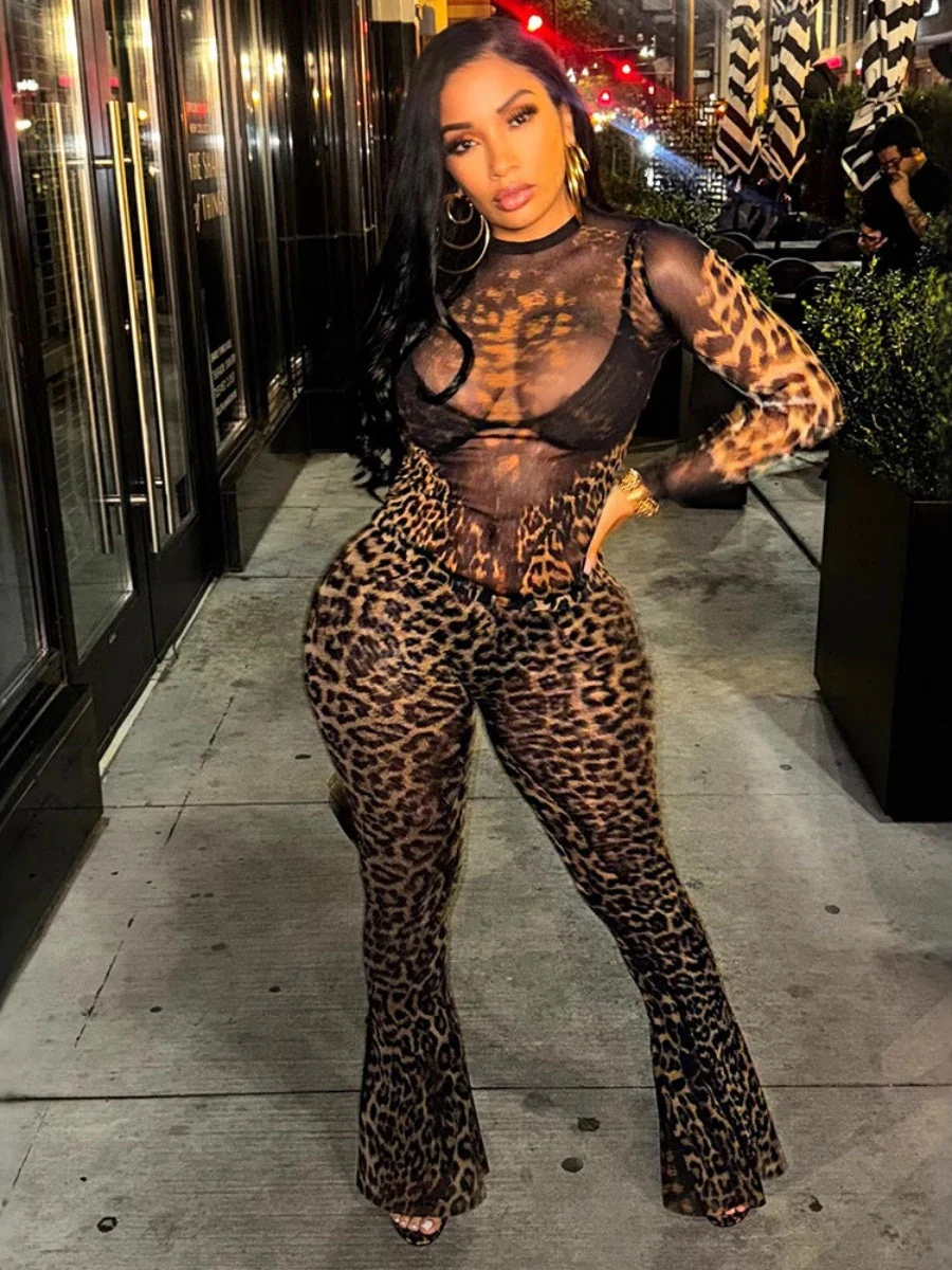 Leopard Print High-waisted 2-piece Sets - Image 4