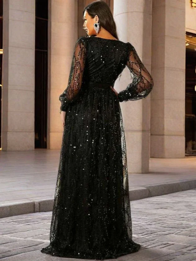 Mesh Sequined Maxi Dress - Image 2