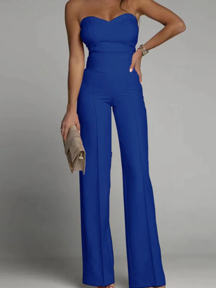 Sexy Slim-fitting Strapless Straight-leg Jumpsuit - Image 7