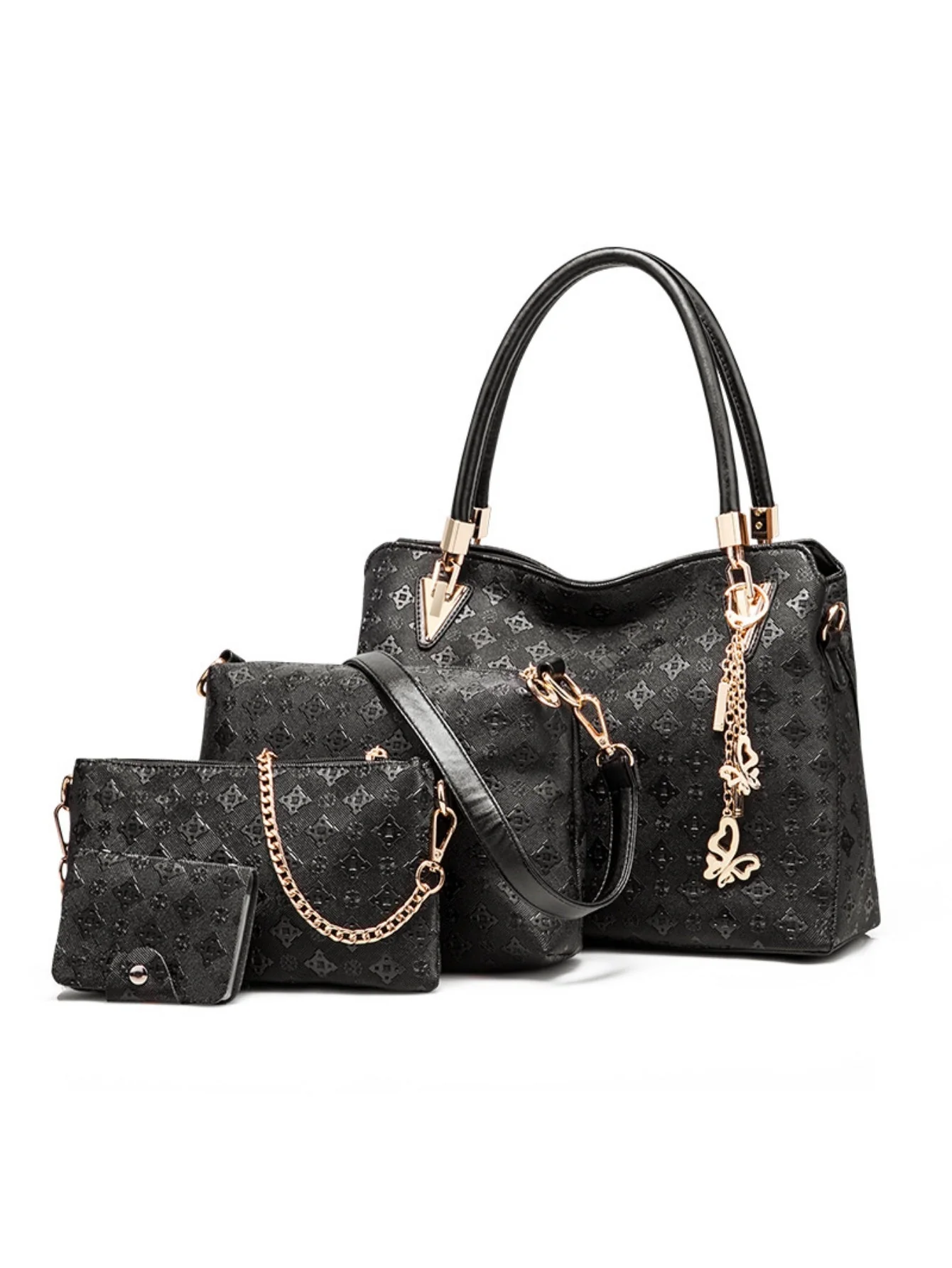 Embossed Handbag 4-piece Set - Image 2
