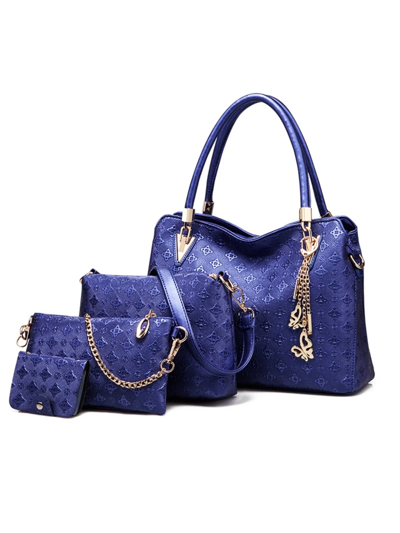 Embossed Handbag 4-piece Set - Image 4