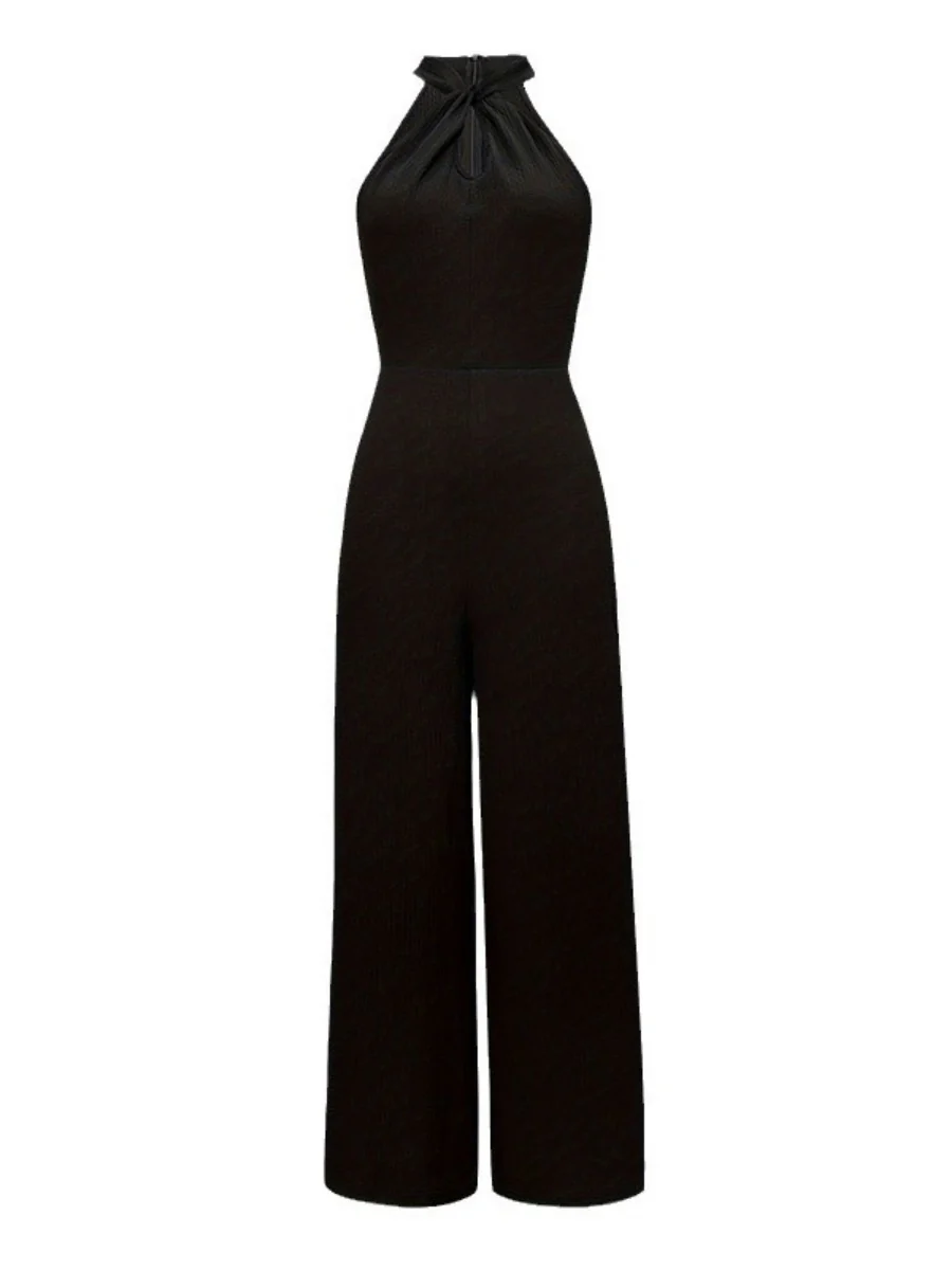 Halter Sleeveless Cross-cut Commuting Jumpsuits - Image 5