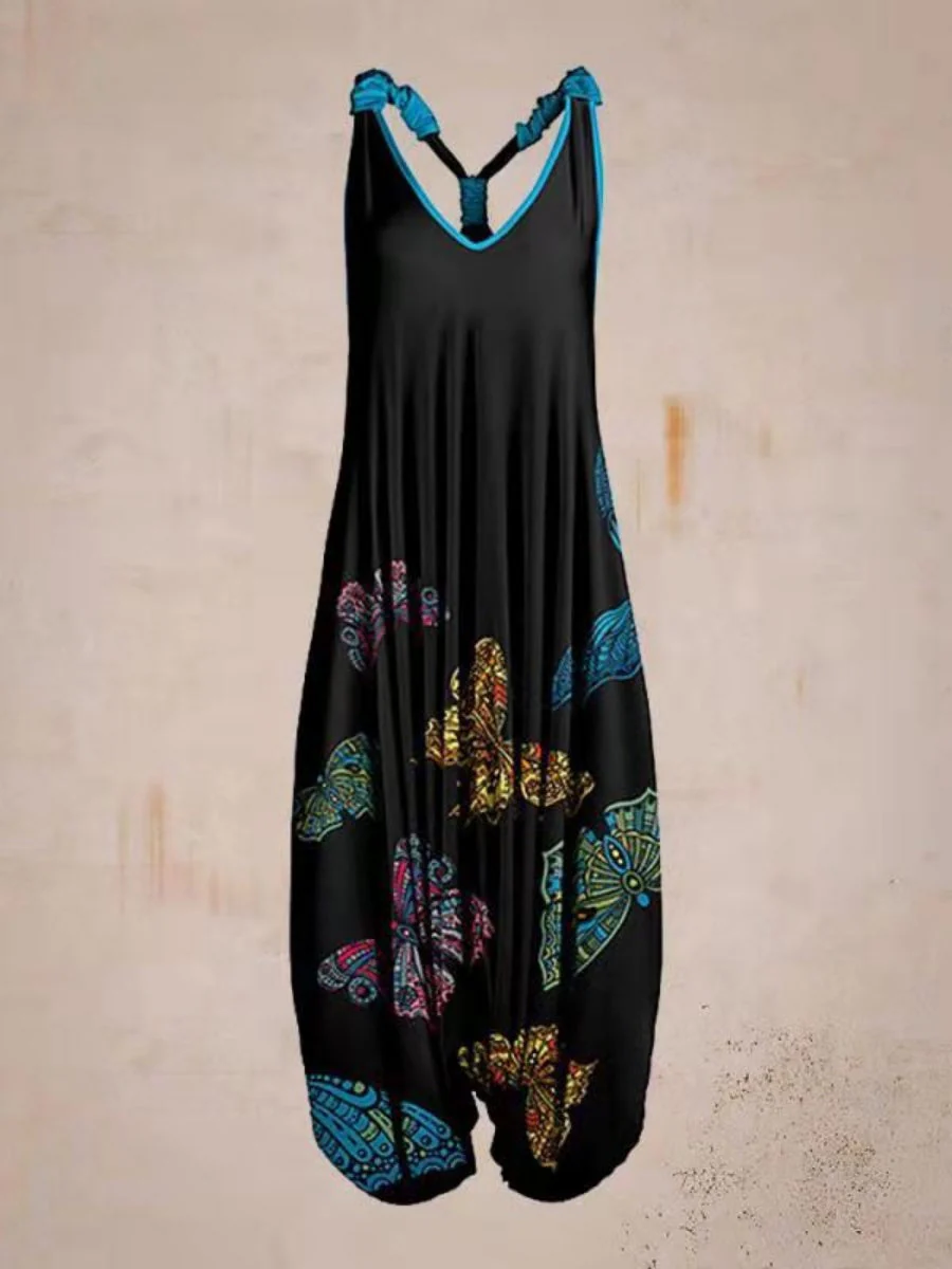 Printed Camisoles Loose-fit Jumpsuits - Image 10