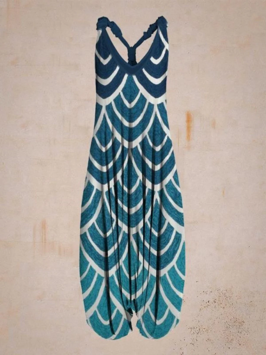 Printed Camisoles Loose-fit Jumpsuits - Image 11