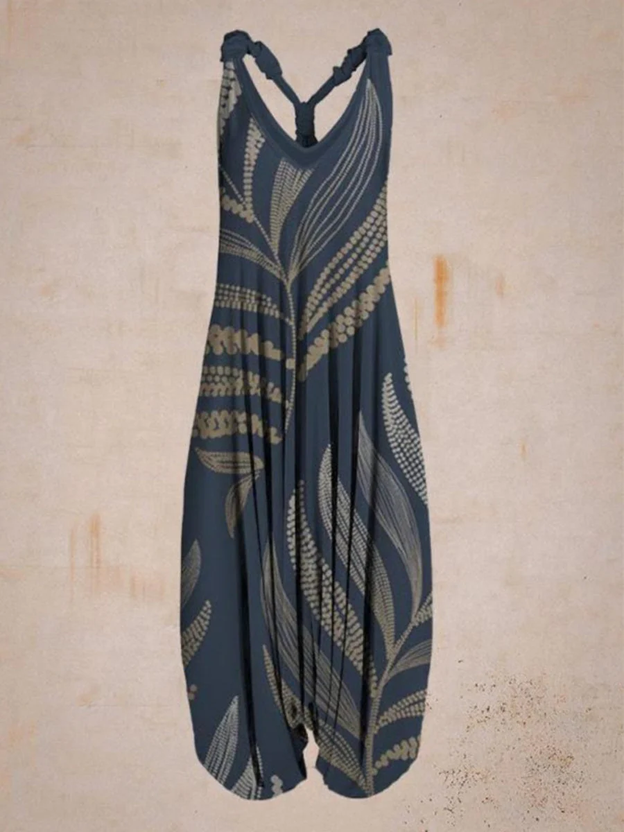 Printed Camisoles Loose-fit Jumpsuits - Image 3