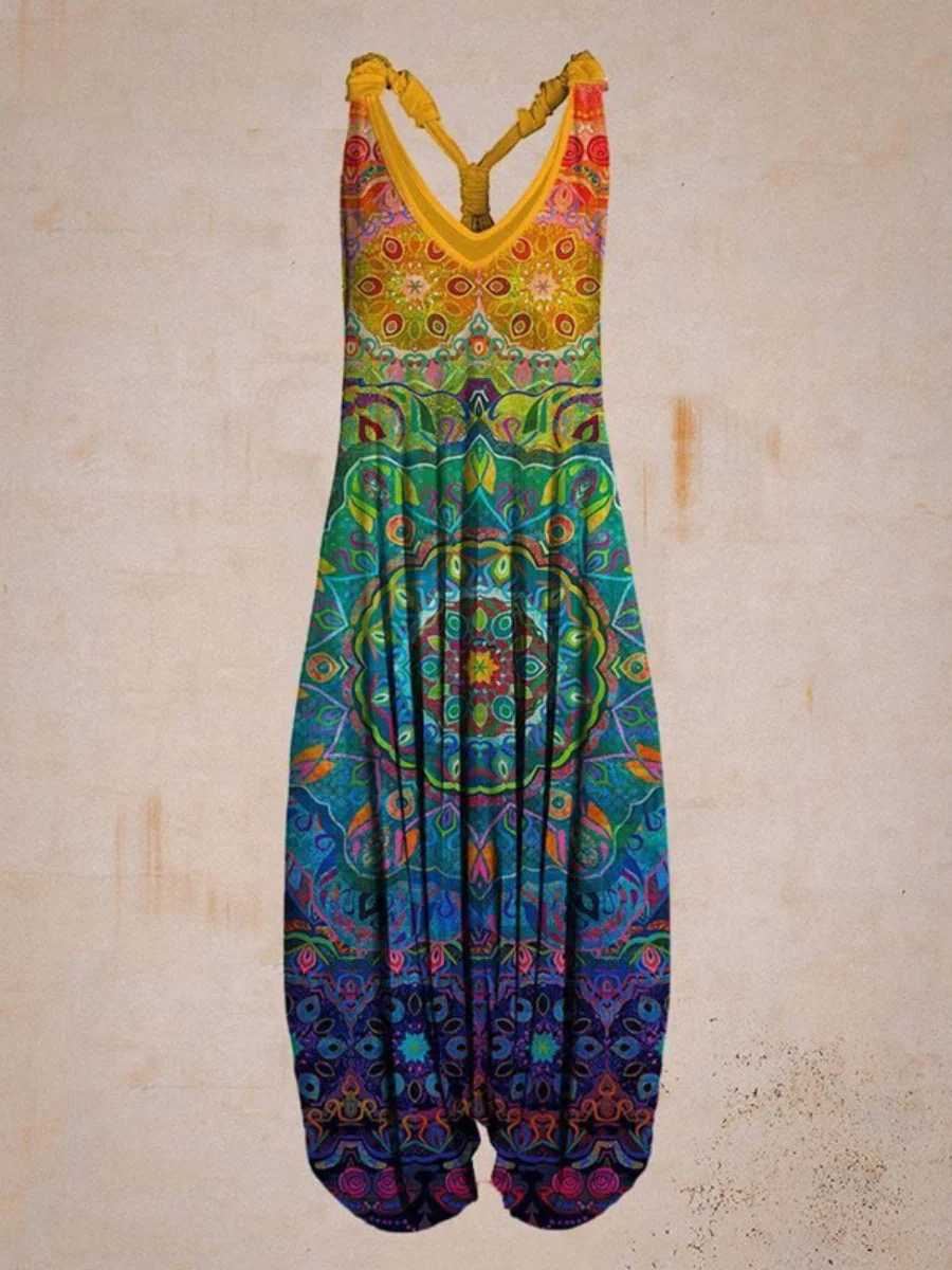 Printed Camisoles Loose-fit Jumpsuits - Image 5