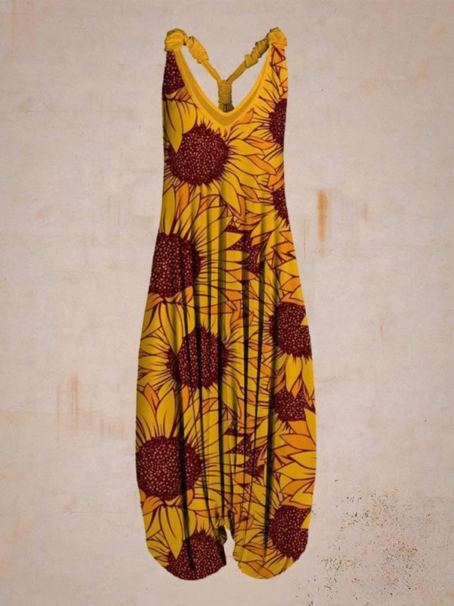 Printed Camisoles Loose-fit Jumpsuits - Image 9