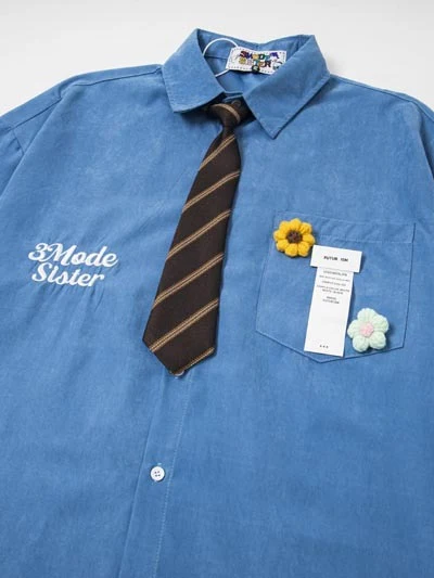 Flowers Ties Loose-fit Shirts - Image 4