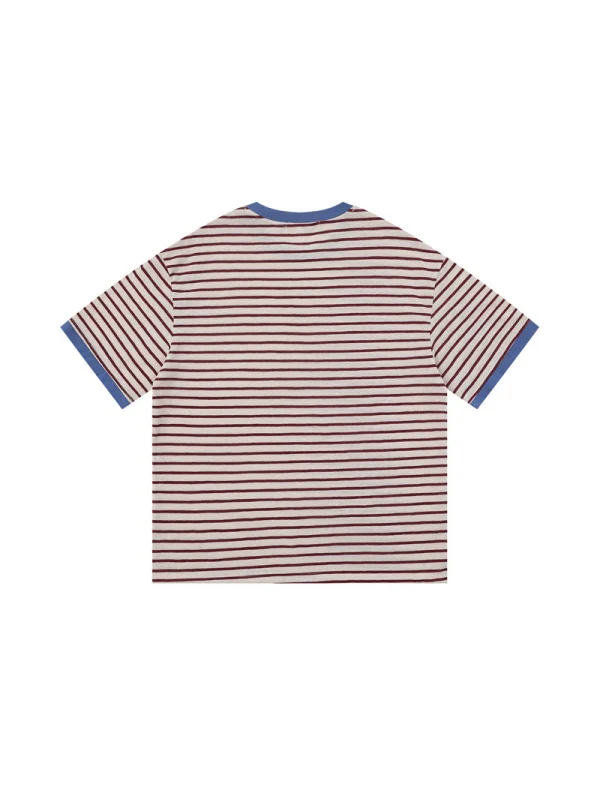 Color-blocked Stripes Loose-fit T-shirts - Image 3
