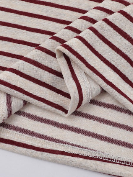 Color-blocked Stripes Loose-fit T-shirts - Image 6