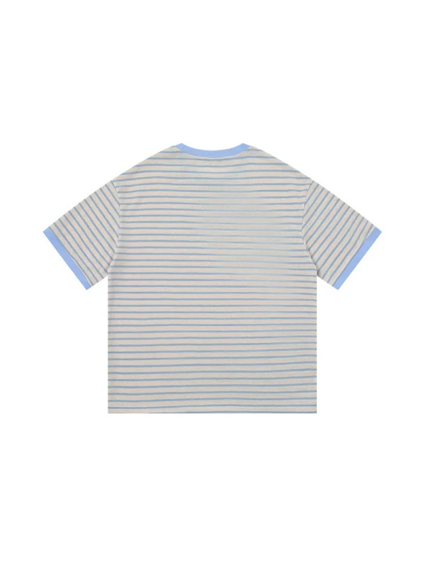 Color-blocked Stripes Loose-fit T-shirts - Image 9