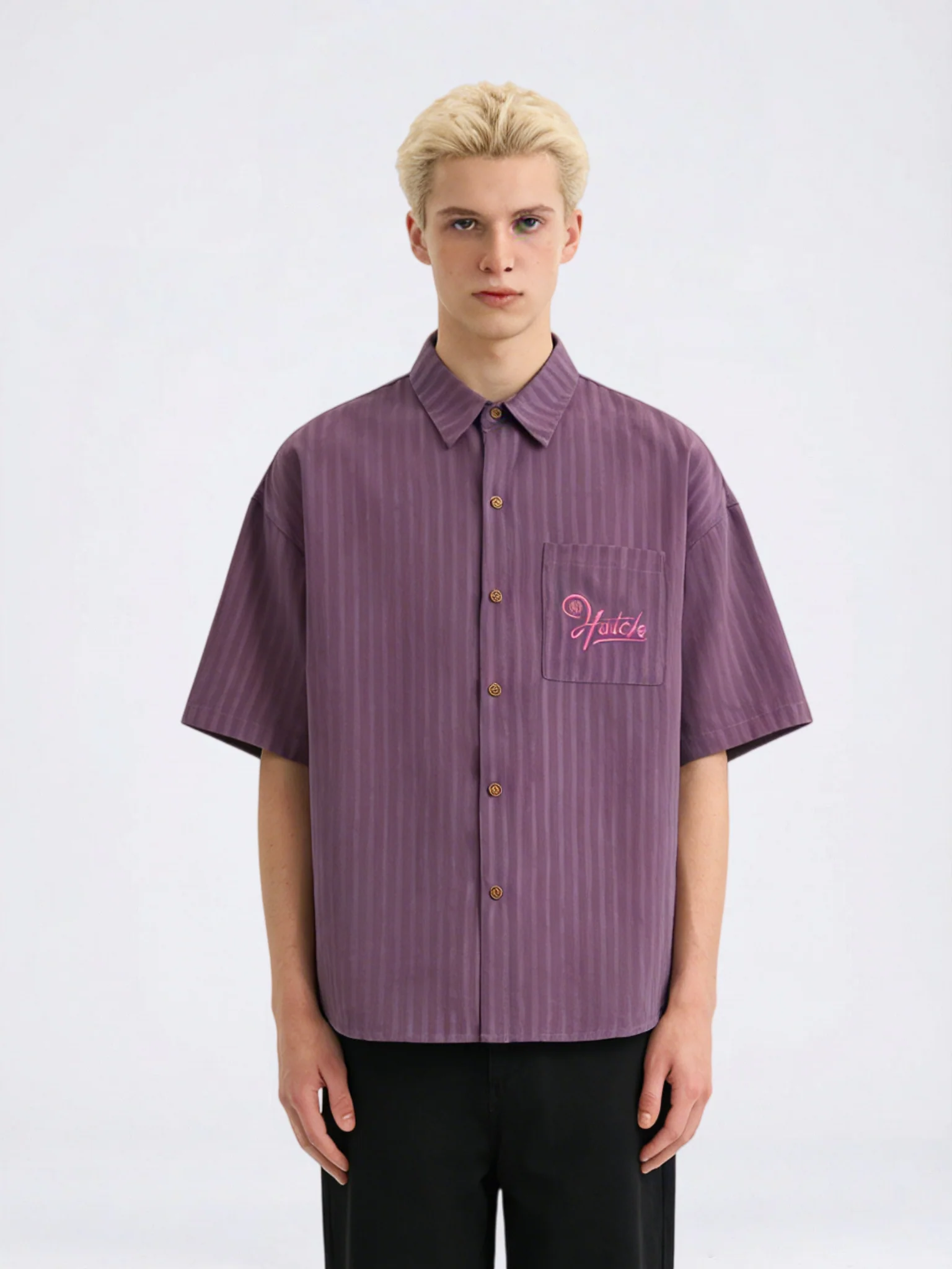 Retro Embroidery Stripes Ins Shirts