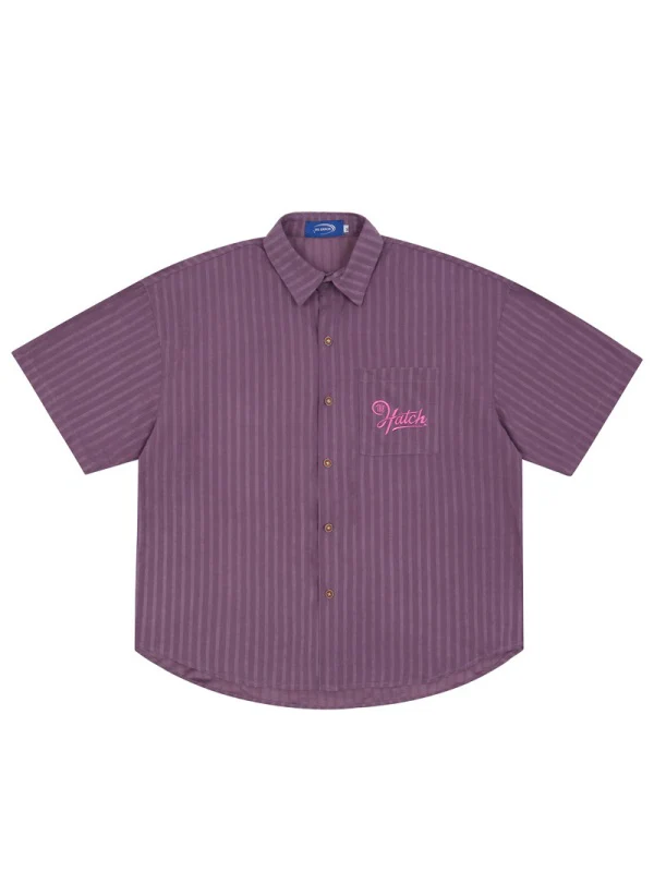 Retro Embroidery Stripes Ins Shirts - Image 2