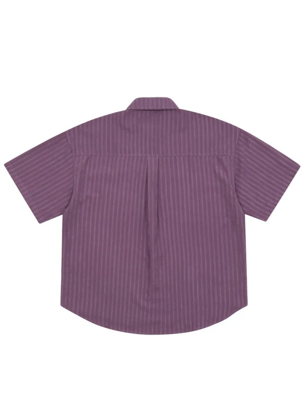 Retro Embroidery Stripes Ins Shirts - Image 3
