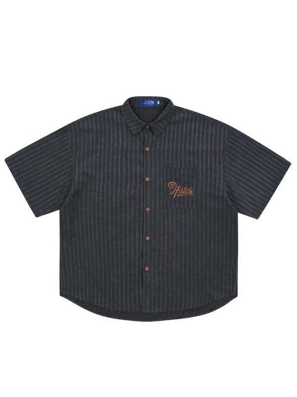 Retro Embroidery Stripes Ins Shirts - Image 6