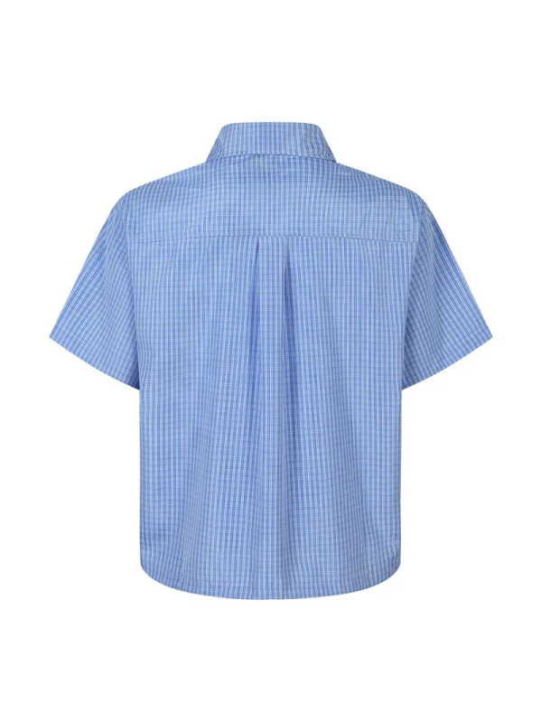 Hip Hop Letter Printed Plaid Loose-fit Shirts - Image 3