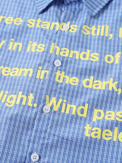 Hip Hop Letter Printed Plaid Loose-fit Shirts - Image 5