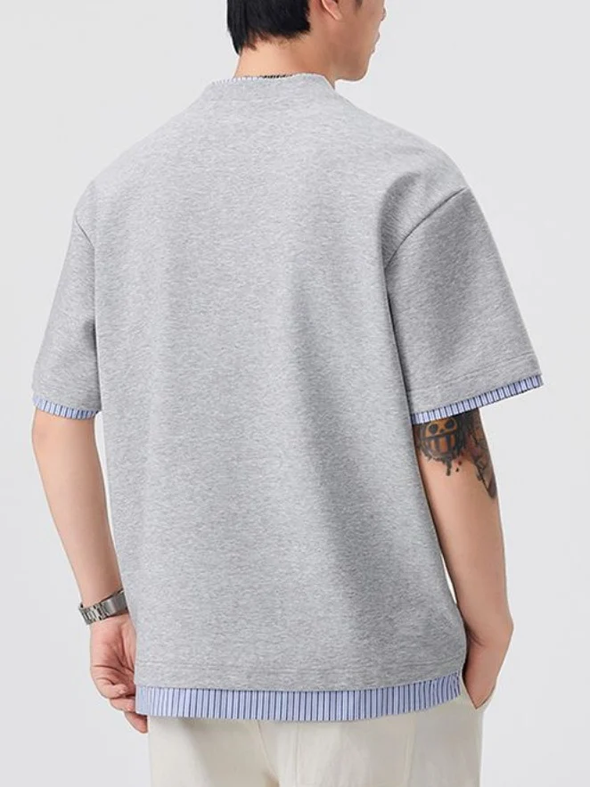 Layered-look Patchwork T-shirts - Image 2