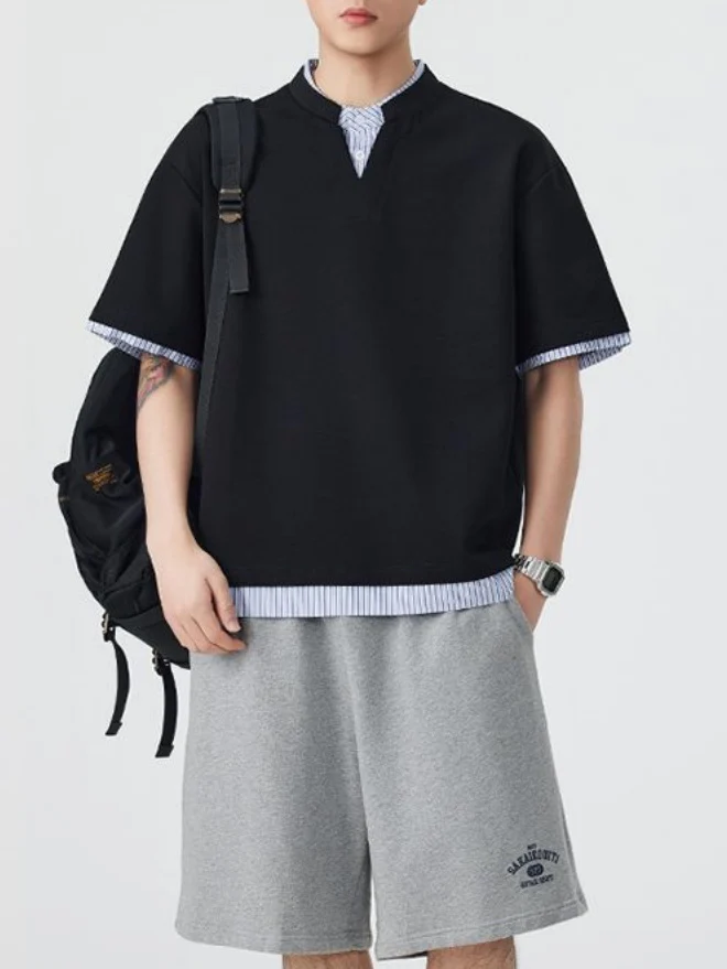 Layered-look Patchwork T-shirts - Image 6