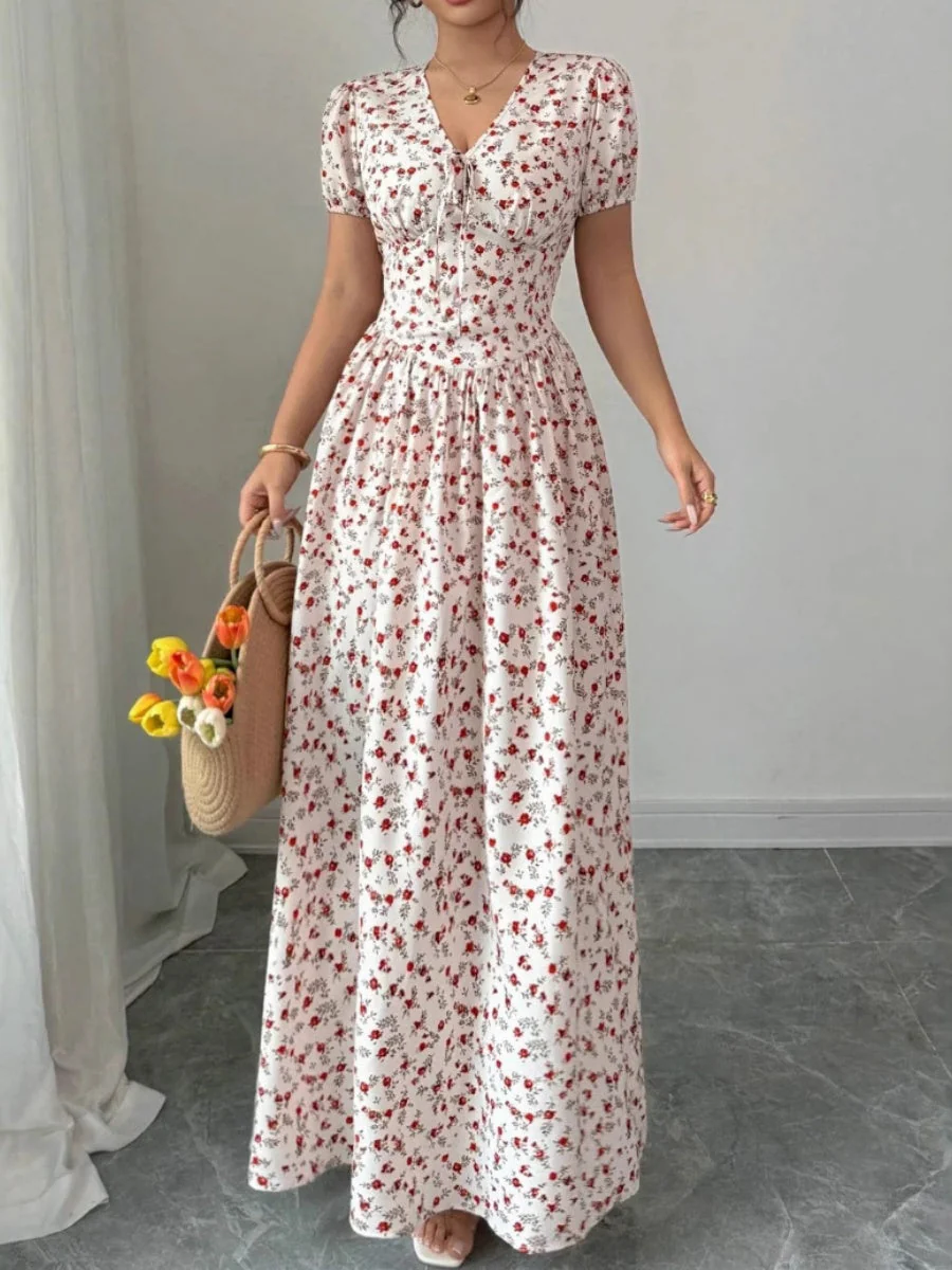 Bandage Printed Hit Maxi Dresses - Image 2