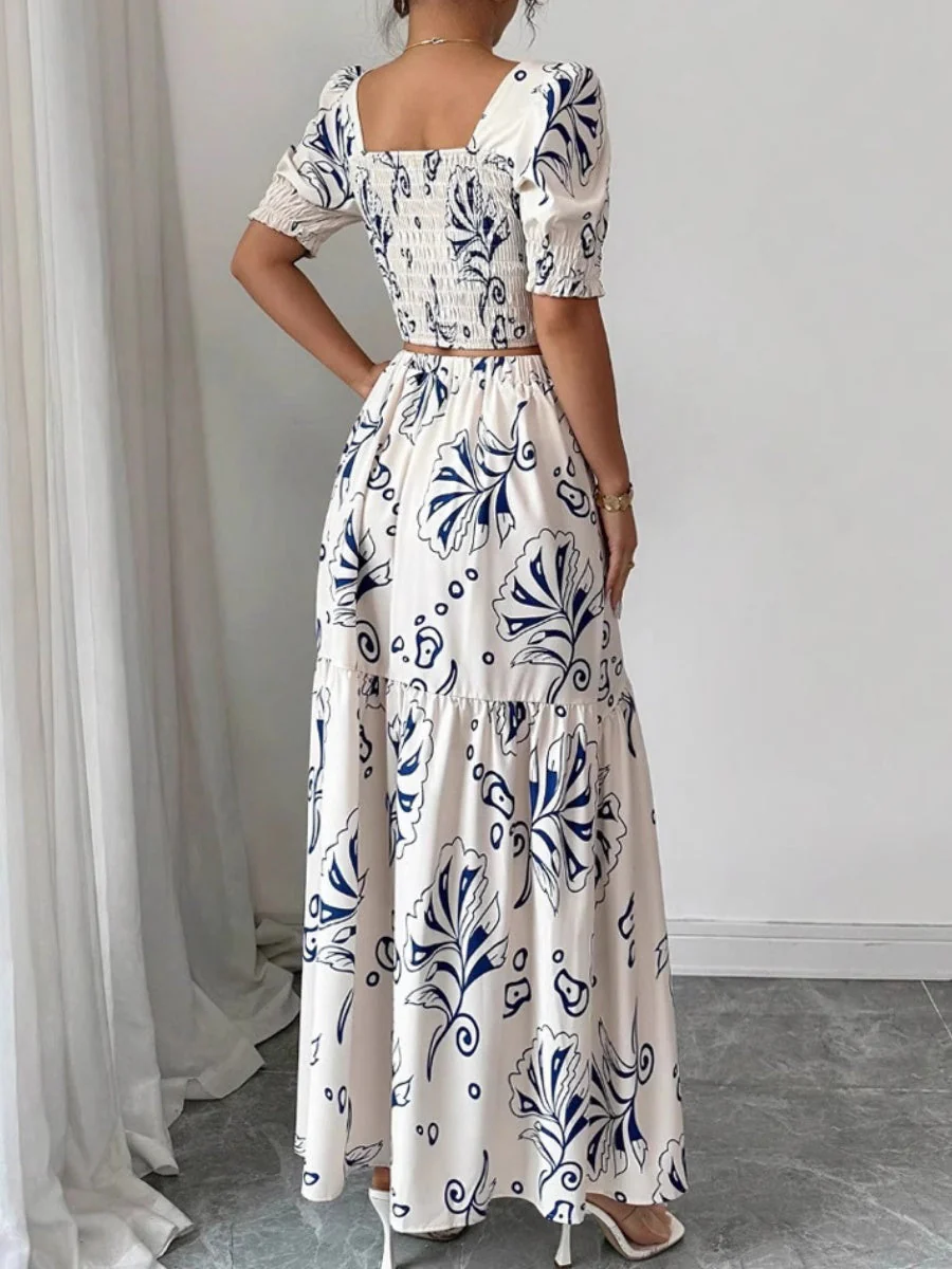 Jacket Skirt Hit Plants And Flowers 2-piece Sets - Image 2